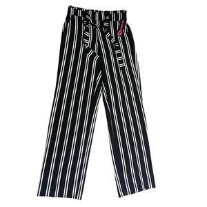 BNWT Women’s Flirtatious black and white striped wide-leg pants.Size S